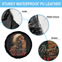 Indian American Rider Spare Tire Cover Respect The Native Chief Native American Motorcycle - Wonder Print Shop