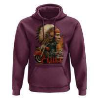 Indian American Rider Hoodie Respect The Native Chief Native American Motorcycle - Wonder Print Shop