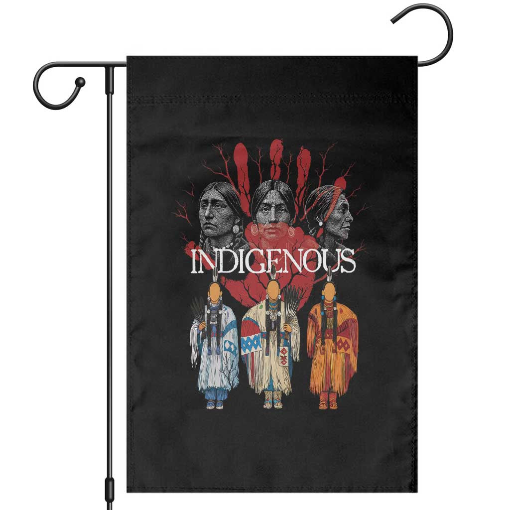 Native American Indigenous Women MMIW Red Hand Indian Garden Flag - Wonder Print Shop