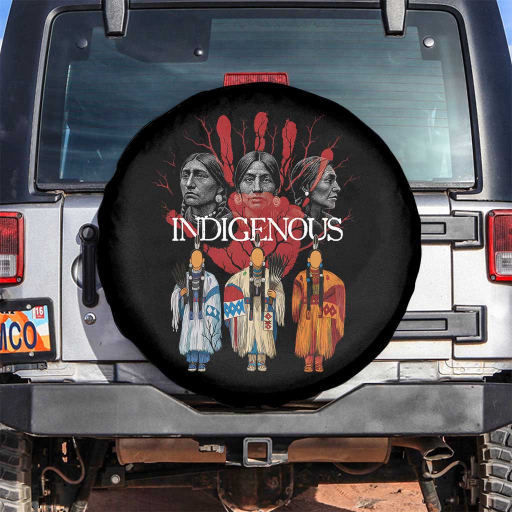 Native American Indigenous Women MMIW Red Hand Indian Spare Tire Cover - Wonder Print Shop