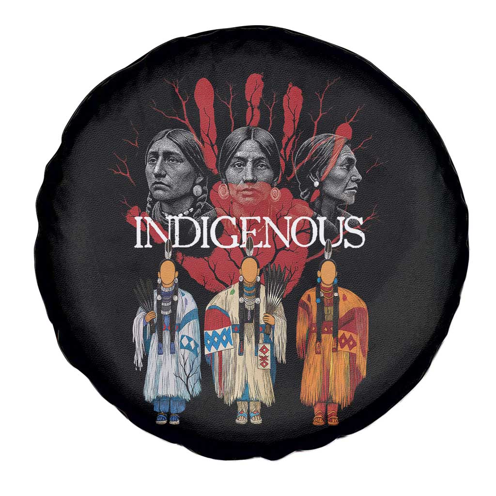 Native American Indigenous Women MMIW Red Hand Indian Spare Tire Cover - Wonder Print Shop