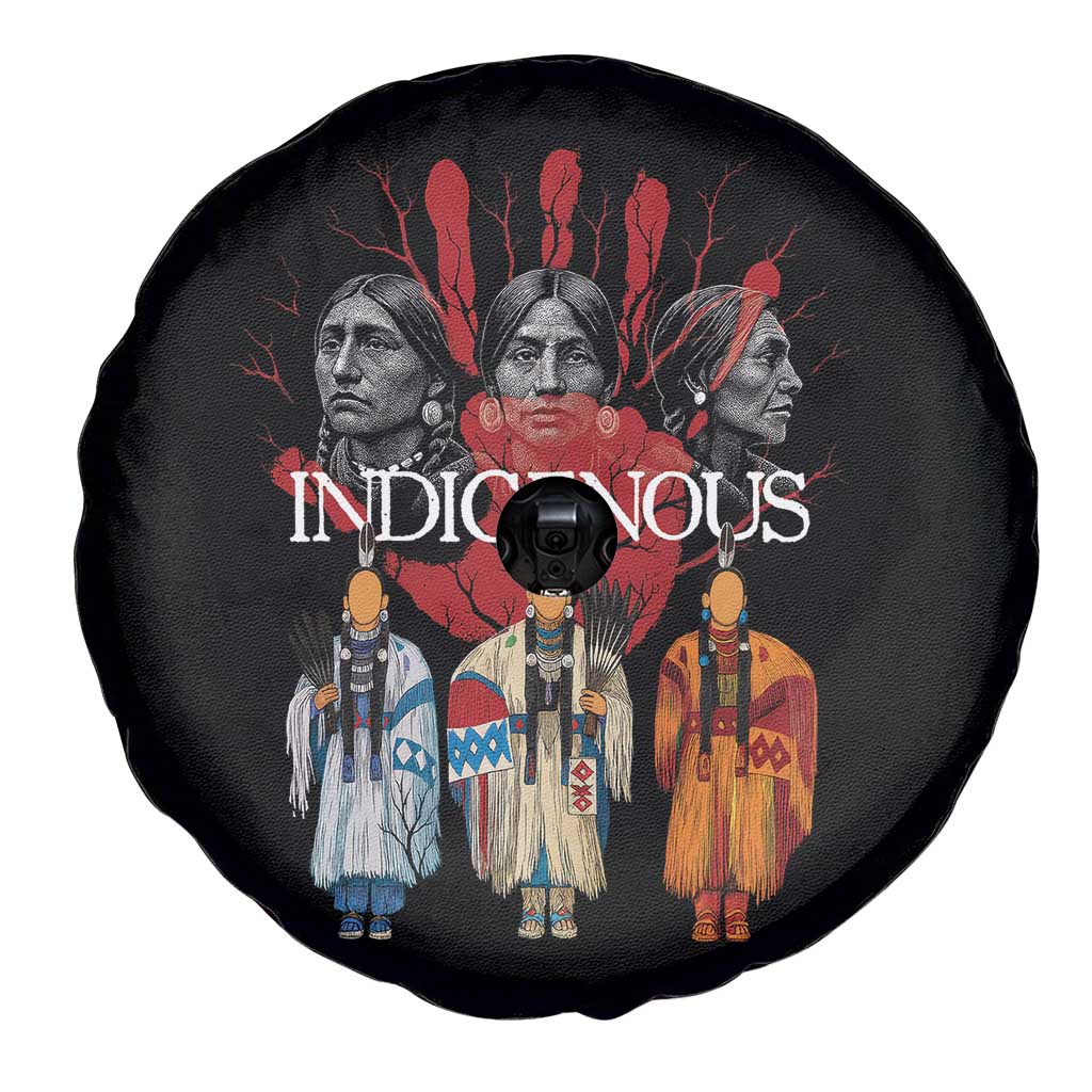Native American Indigenous Women MMIW Red Hand Indian Spare Tire Cover - Wonder Print Shop