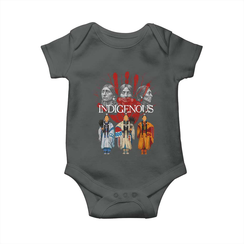 Native American Indigenous Women MMIW Red Hand Indian Baby Onesie - Wonder Print Shop