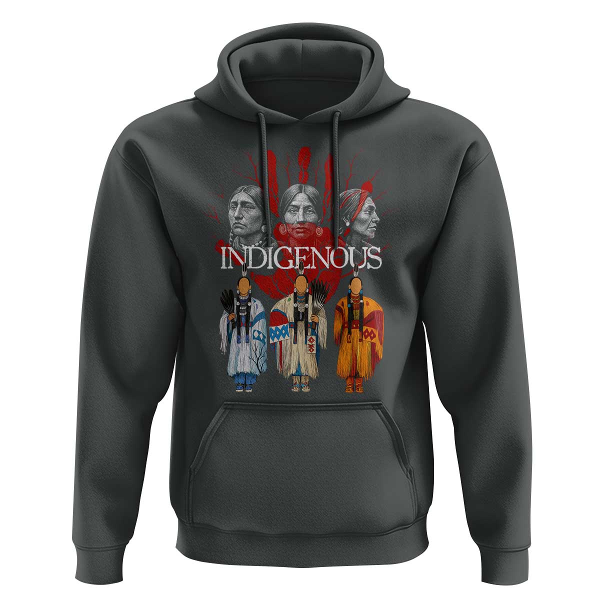 Native American Indigenous Women MMIW Red Hand Indian Hoodie - Wonder Print Shop