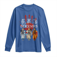 Native American Indigenous Women MMIW Red Hand Indian Long Sleeve Shirt - Wonder Print Shop