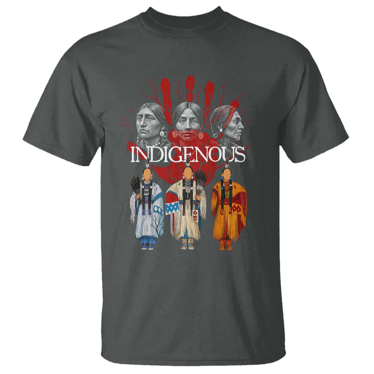 Native American Indigenous Women MMIW Red Hand Indian T Shirt - Wonder Print Shop