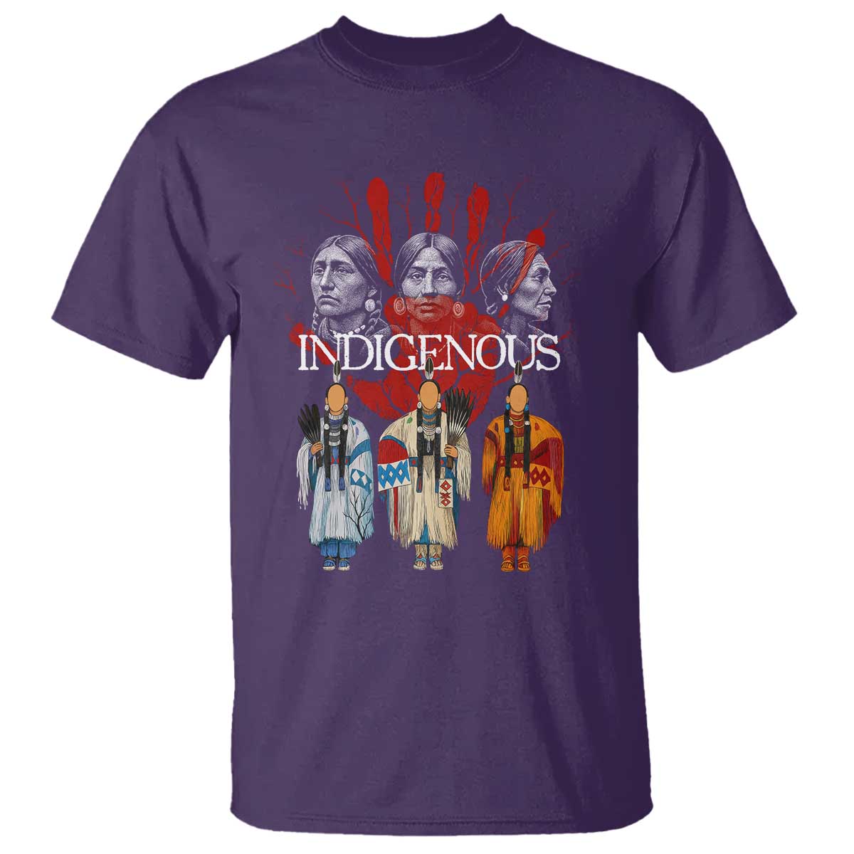 Native American Indigenous Women MMIW Red Hand Indian T Shirt - Wonder Print Shop