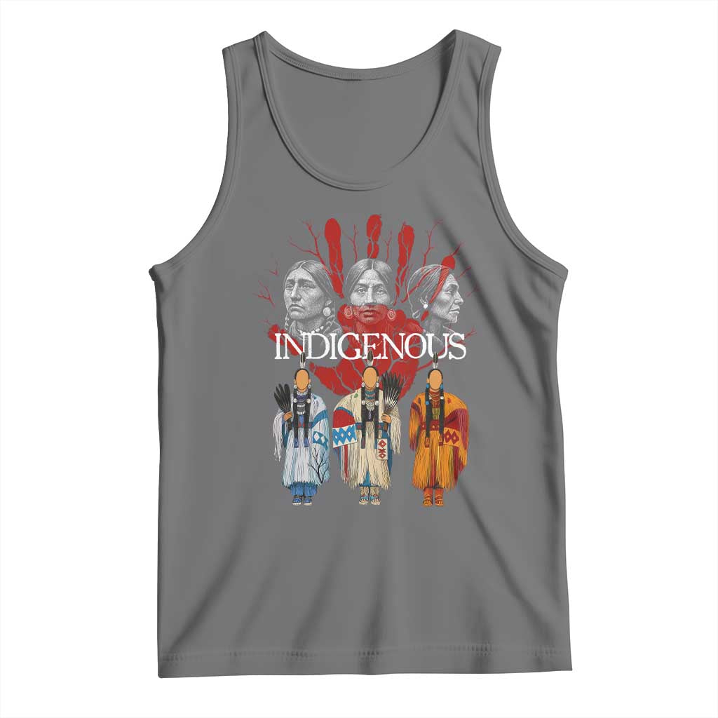 Native American Indigenous Women MMIW Red Hand Indian Tank Top - Wonder Print Shop