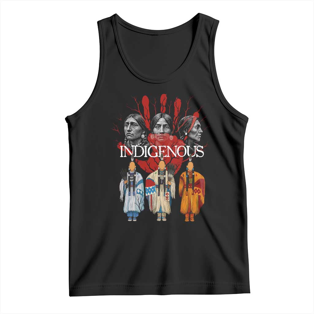 Native American Indigenous Women MMIW Red Hand Indian Tank Top - Wonder Print Shop