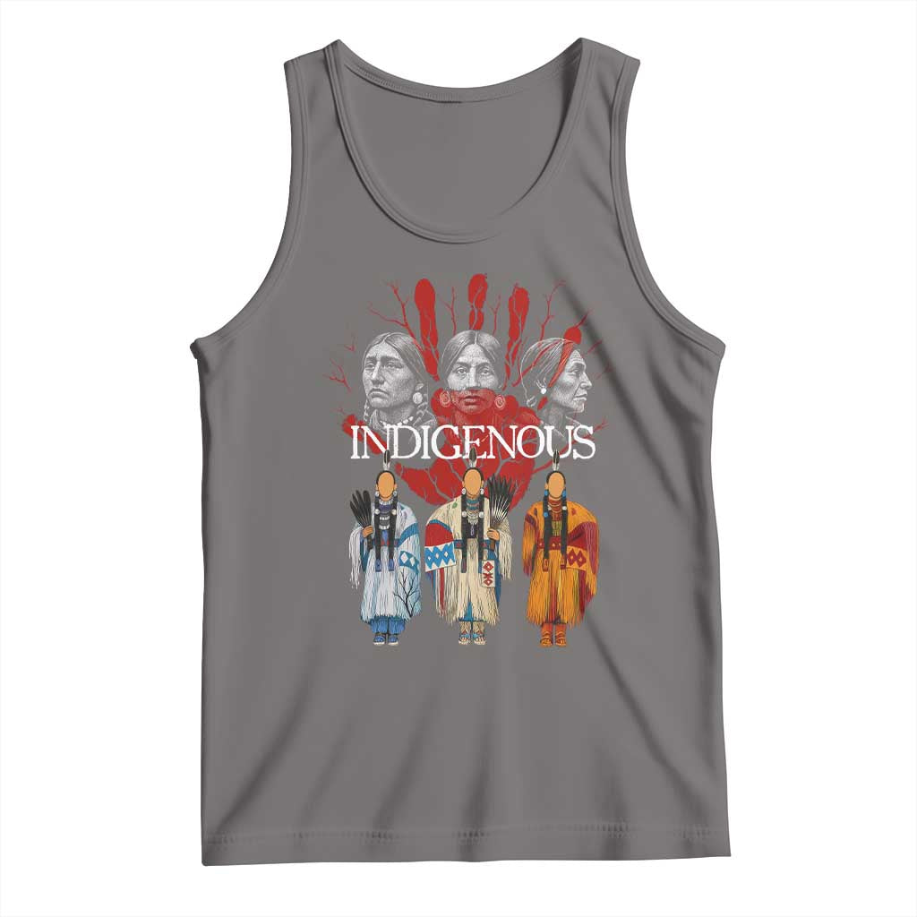 Native American Indigenous Women MMIW Red Hand Indian Tank Top - Wonder Print Shop