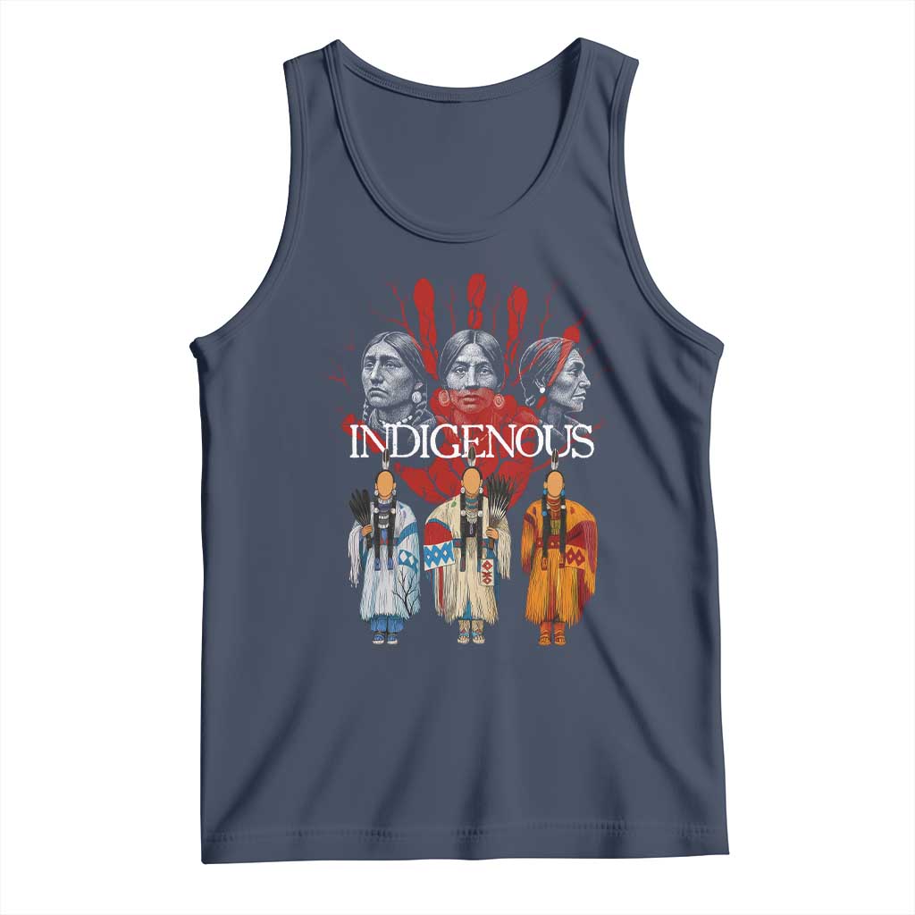 Native American Indigenous Women MMIW Red Hand Indian Tank Top - Wonder Print Shop