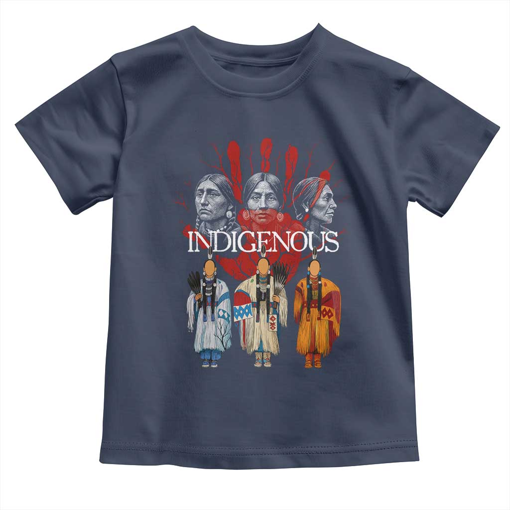 Native American Indigenous Women MMIW Red Hand Indian Toddler T Shirt - Wonder Print Shop