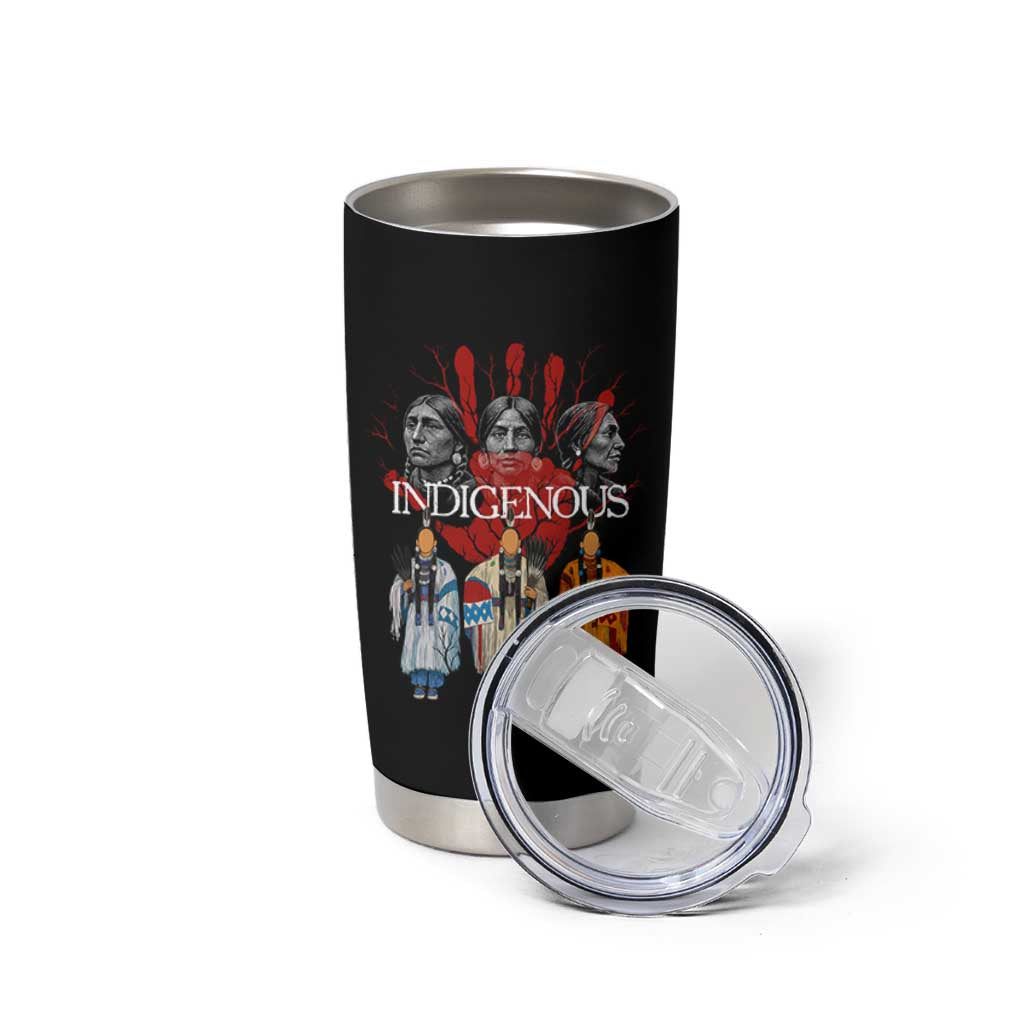 Native American Indigenous Women MMIW Red Hand Indian Tumbler Cup - Wonder Print Shop