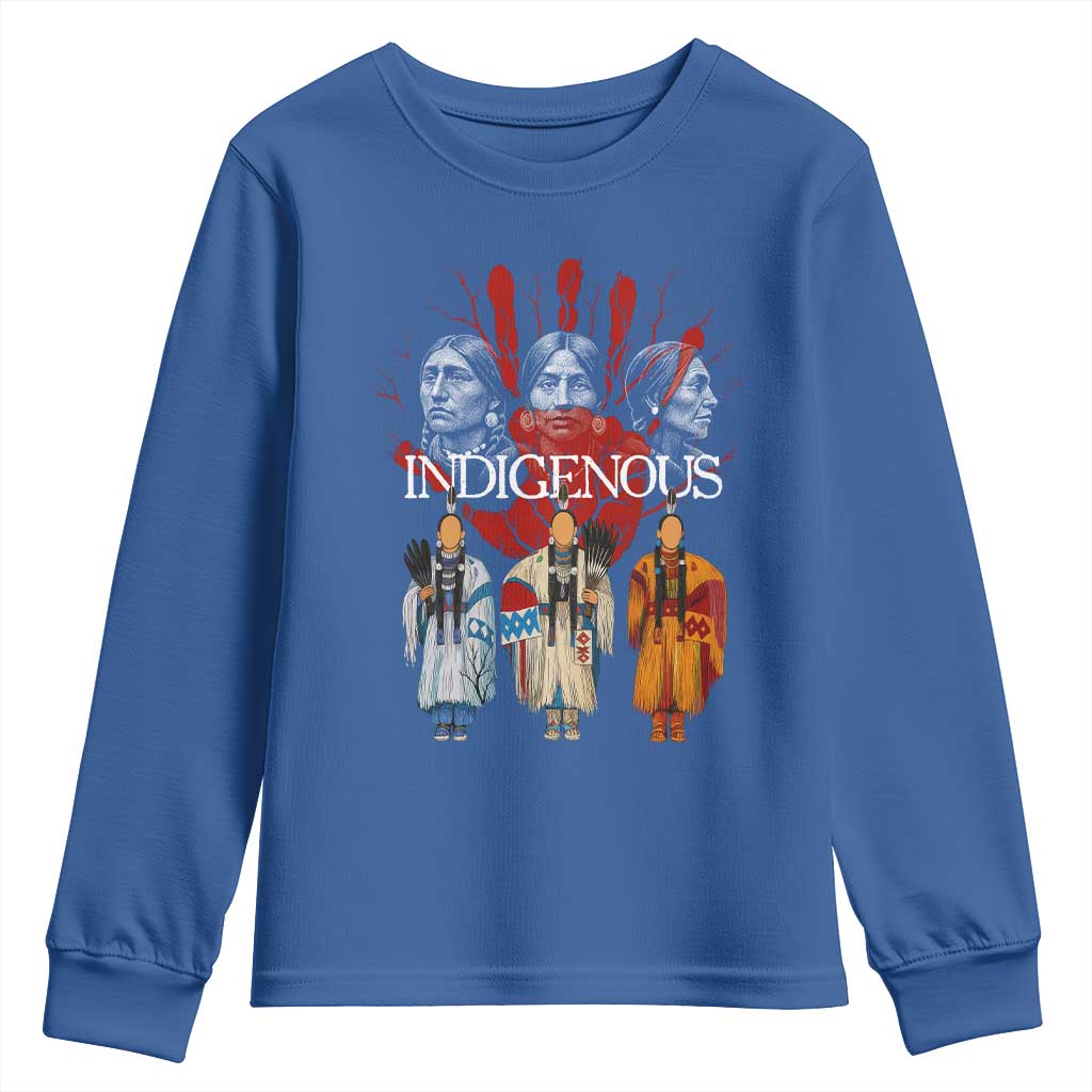 Native American Indigenous Women MMIW Red Hand Indian Youth Sweatshirt - Wonder Print Shop