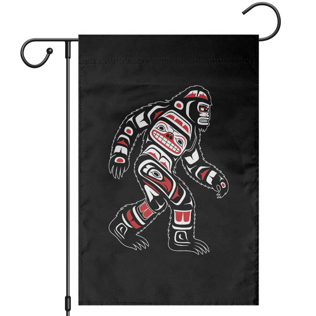 Bigfoot Native American Northwest Coast Art Garden Flag - Wonder Print Shop