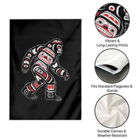 Bigfoot Native American Northwest Coast Art Garden Flag - Wonder Print Shop