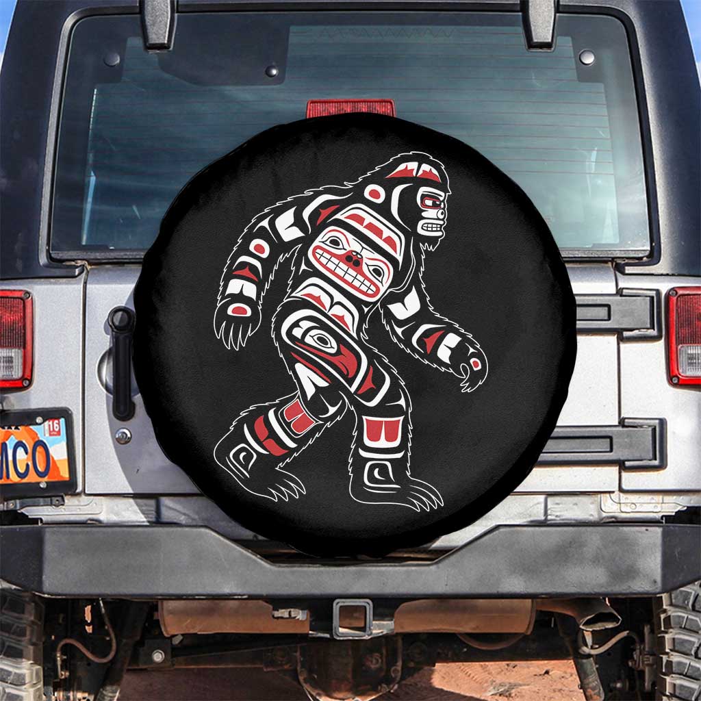 Bigfoot Native American Northwest Coast Art Spare Tire Cover - Wonder Print Shop