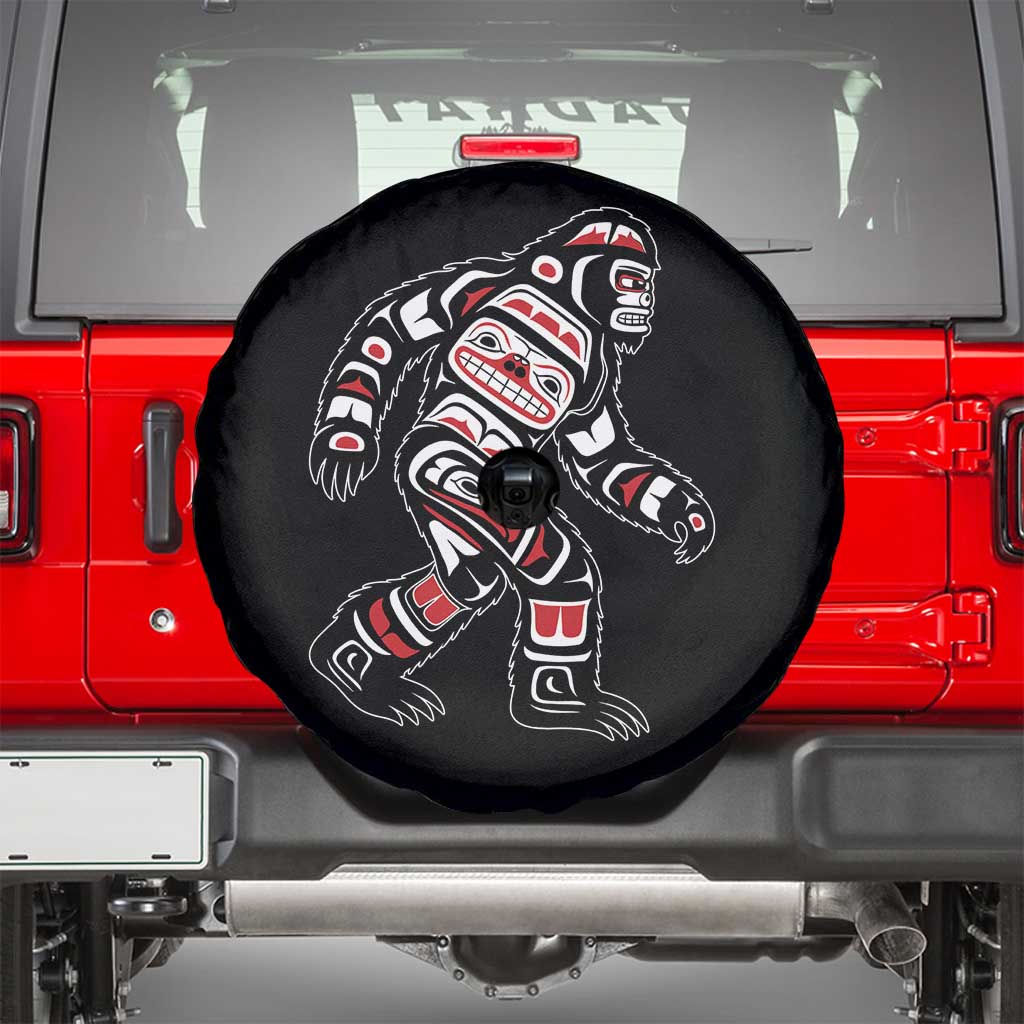 Bigfoot Native American Northwest Coast Art Spare Tire Cover - Wonder Print Shop