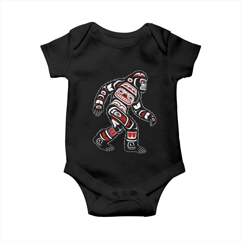 Bigfoot Native American Northwest Coast Art Baby Onesie - Wonder Print Shop
