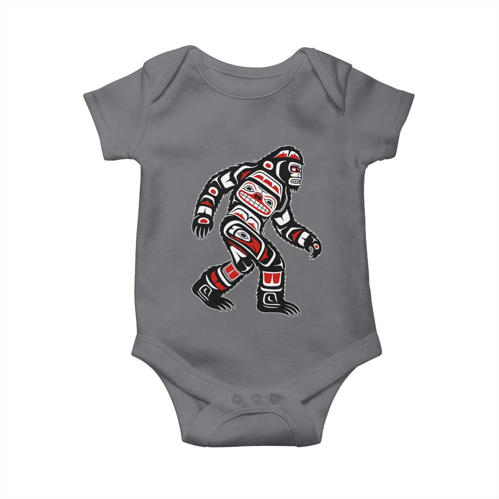 Bigfoot Native American Northwest Coast Art Baby Onesie - Wonder Print Shop