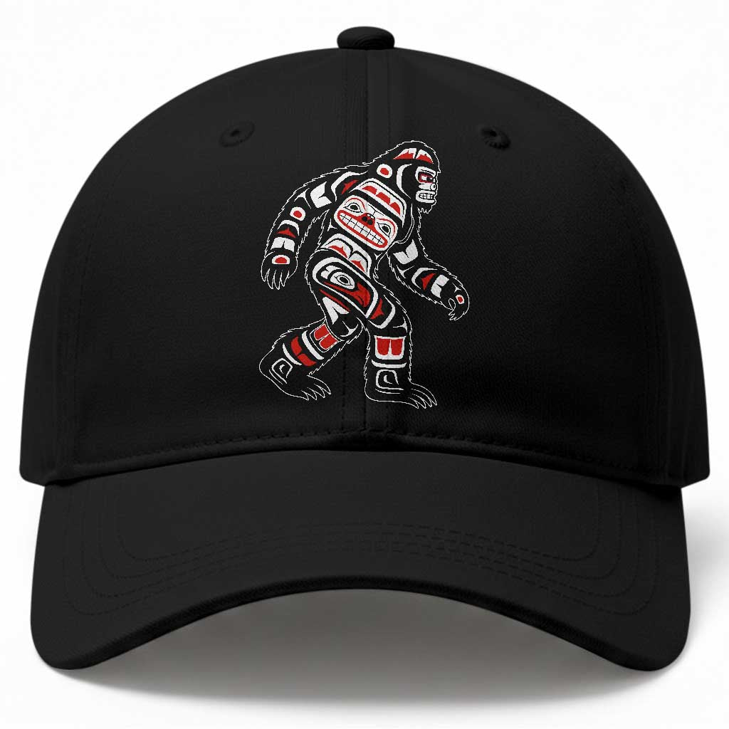 Bigfoot Native American Northwest Coast Art Baseball Cap