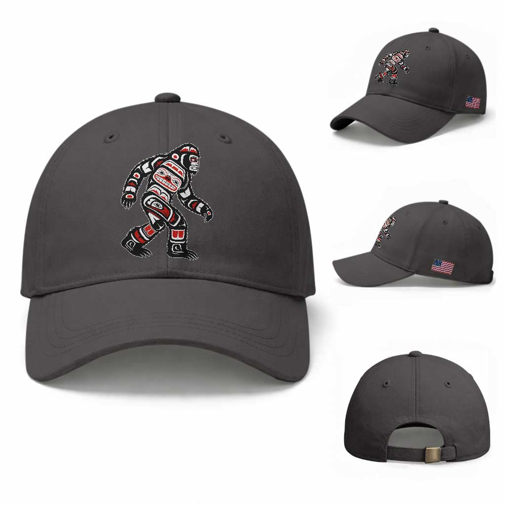 Bigfoot Native American Northwest Coast Art Baseball Cap