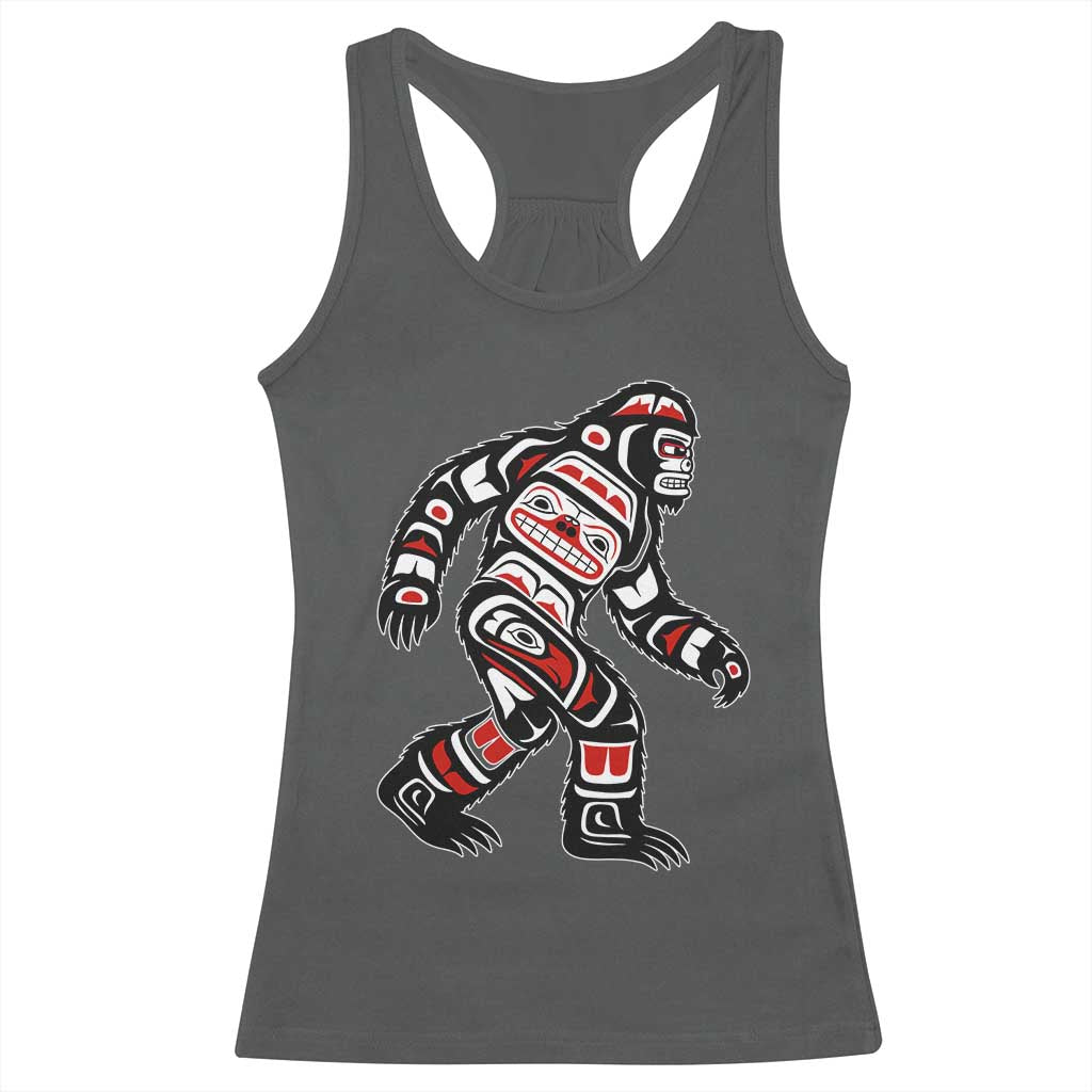Bigfoot Native American Northwest Coast Art Racerback Tank Top - Wonder Print Shop