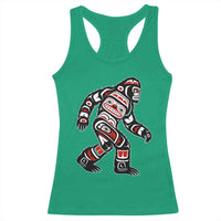 Bigfoot Native American Northwest Coast Art Racerback Tank Top - Wonder Print Shop