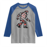 Bigfoot Native American Northwest Coast Art Raglan Shirt - Wonder Print Shop