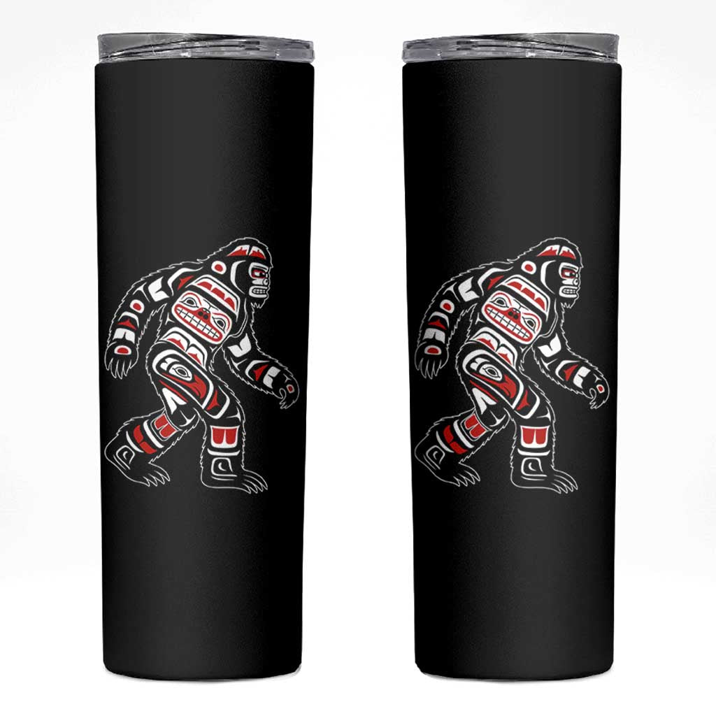 Bigfoot Native American Northwest Coast Art Skinny Tumbler - Wonder Print Shop
