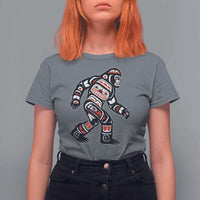 Bigfoot Native American Northwest Coast Art T Shirt For Women - Wonder Print Shop