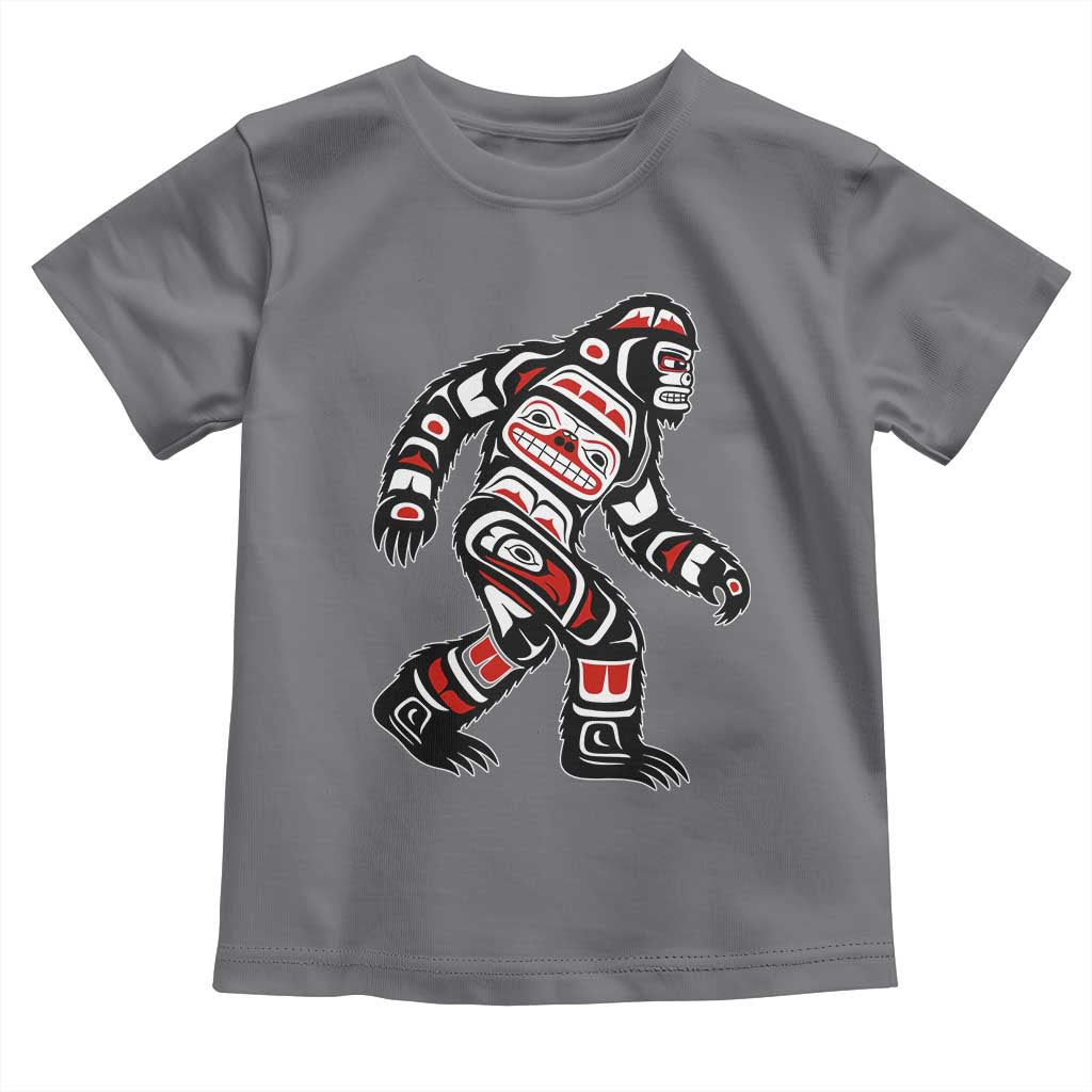Bigfoot Native American Northwest Coast Art Toddler T Shirt - Wonder Print Shop