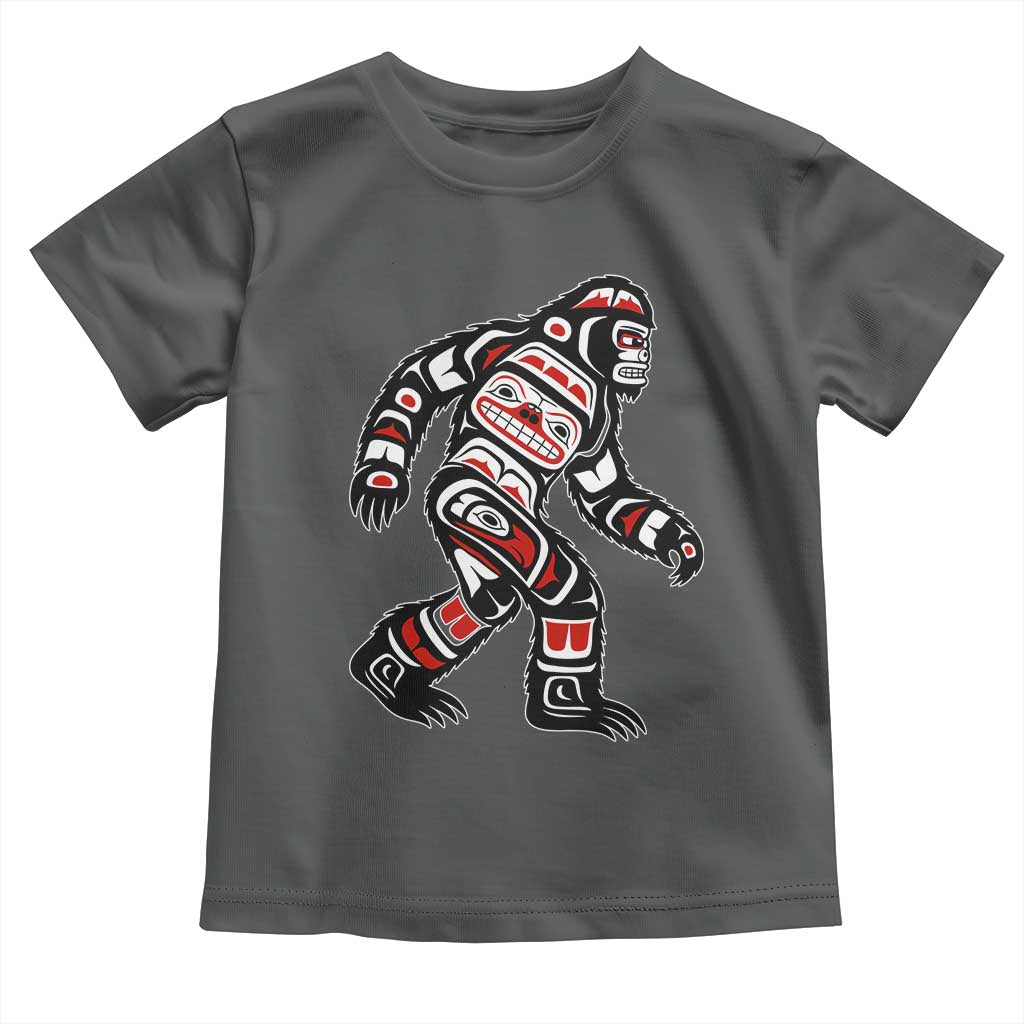 Bigfoot Native American Northwest Coast Art Toddler T Shirt - Wonder Print Shop