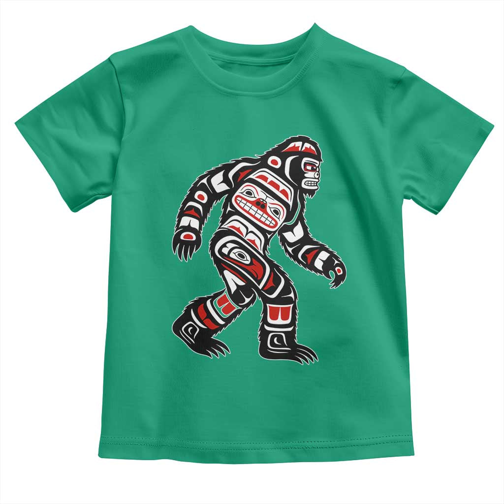 Bigfoot Native American Northwest Coast Art Toddler T Shirt - Wonder Print Shop