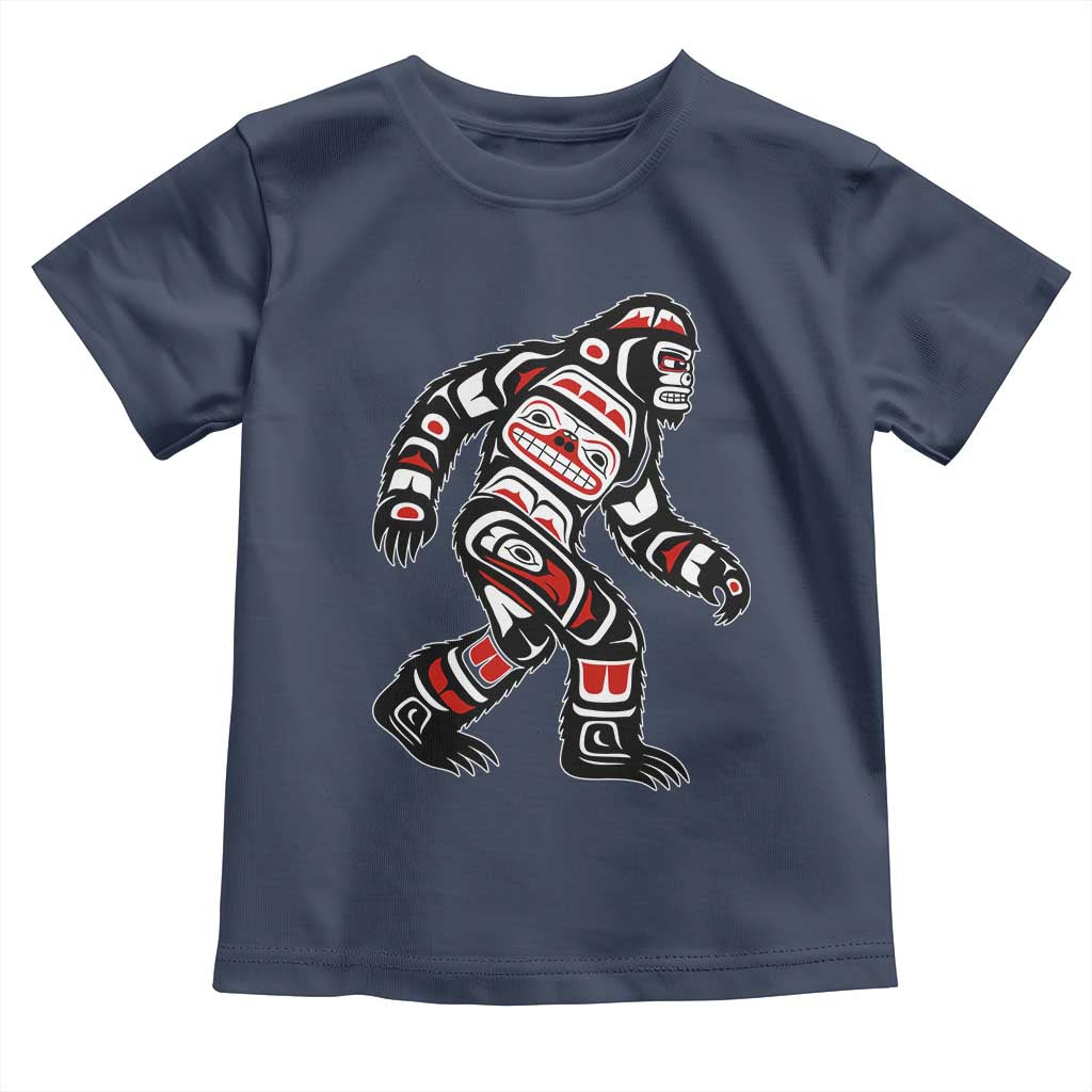 Bigfoot Native American Northwest Coast Art Toddler T Shirt - Wonder Print Shop