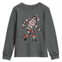 Bigfoot Native American Northwest Coast Art Youth Sweatshirt - Wonder Print Shop