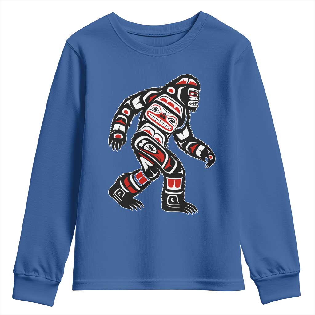 Bigfoot Native American Northwest Coast Art Youth Sweatshirt - Wonder Print Shop