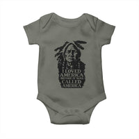 Sitting Bull Baby Onesie I Loved America Before It Was Called America Native American Chief - Wonder Print Shop