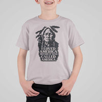 Sitting Bull T Shirt For Kid I Loved America Before It Was Called America Native American Chief - Wonder Print Shop