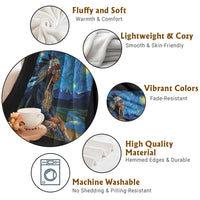 Native American Indian Van Goghs Starry Night Throw Blanket - Wonder Print Shop