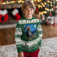 Native American Indian Van Goghs Starry Night Ugly Christmas Sweater - Wonder Print Shop