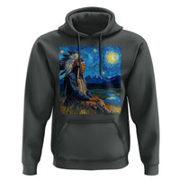 Native American Indian Van Goghs Starry Night Hoodie - Wonder Print Shop