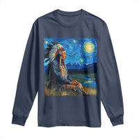 Native American Indian Van Goghs Starry Night Long Sleeve Shirt - Wonder Print Shop