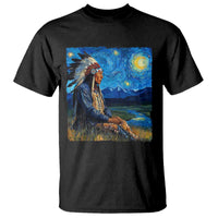 Native American Indian Van Goghs Starry Night T Shirt - Wonder Print Shop