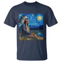 Native American Indian Van Goghs Starry Night T Shirt - Wonder Print Shop