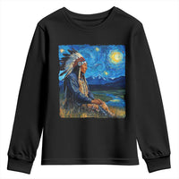 Native American Indian Van Goghs Starry Night Youth Sweatshirt - Wonder Print Shop