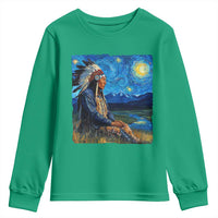 Native American Indian Van Goghs Starry Night Youth Sweatshirt - Wonder Print Shop