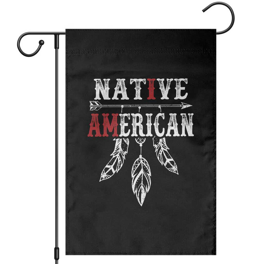 I Am Native American Garden Flag Indigenous Pride Vintage Dreamcatcher Arrow - Wonder Print Shop