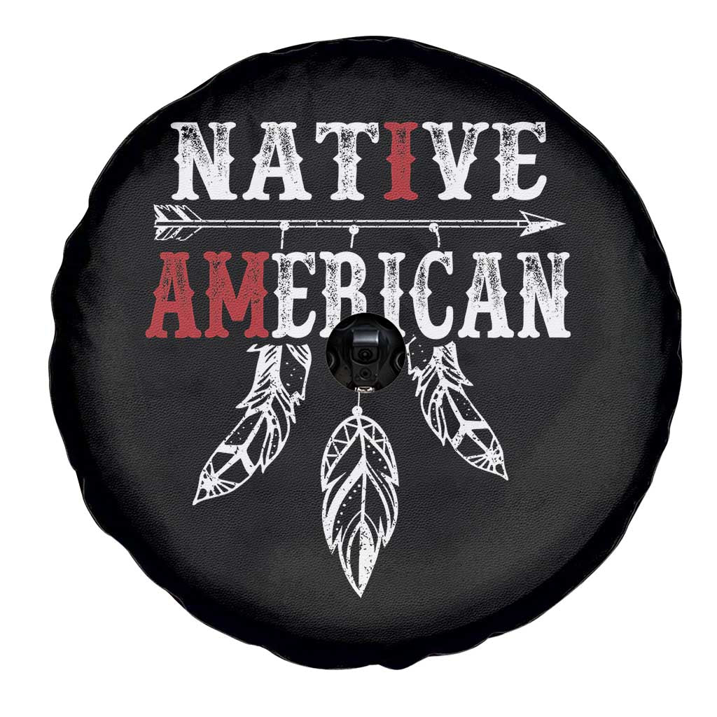 I Am Native American Spare Tire Cover Indigenous Pride Vintage Dreamcatcher Arrow - Wonder Print Shop