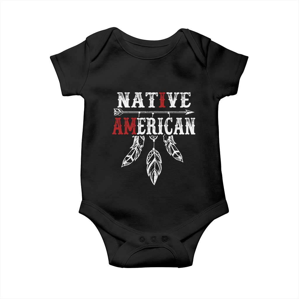 I Am Native American Baby Onesie Indigenous Pride Vintage Dreamcatcher Arrow - Wonder Print Shop